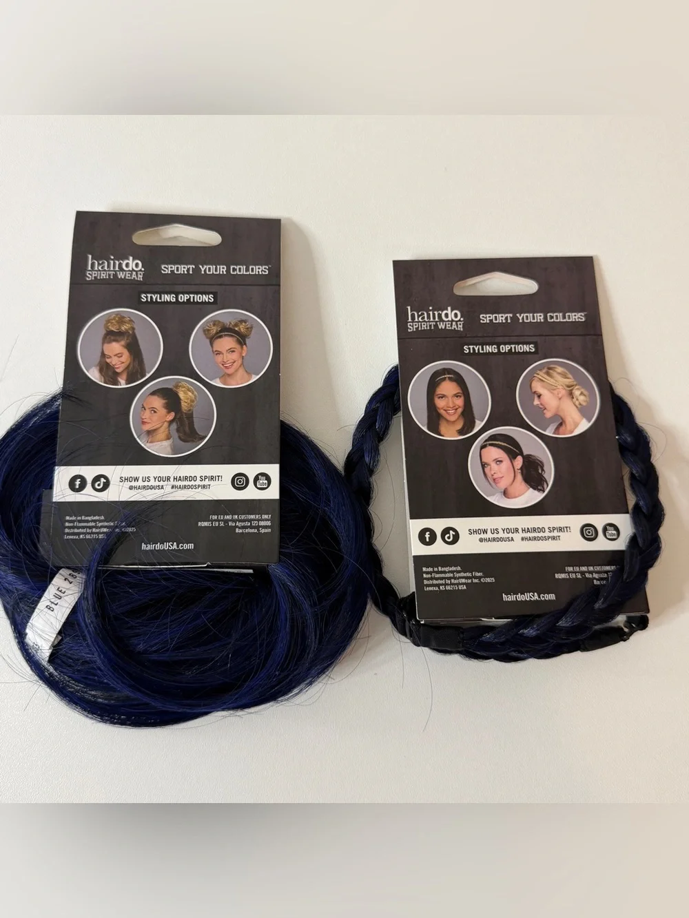 hairdo spirit wear: set of 2 (hair wrap, braided headband)